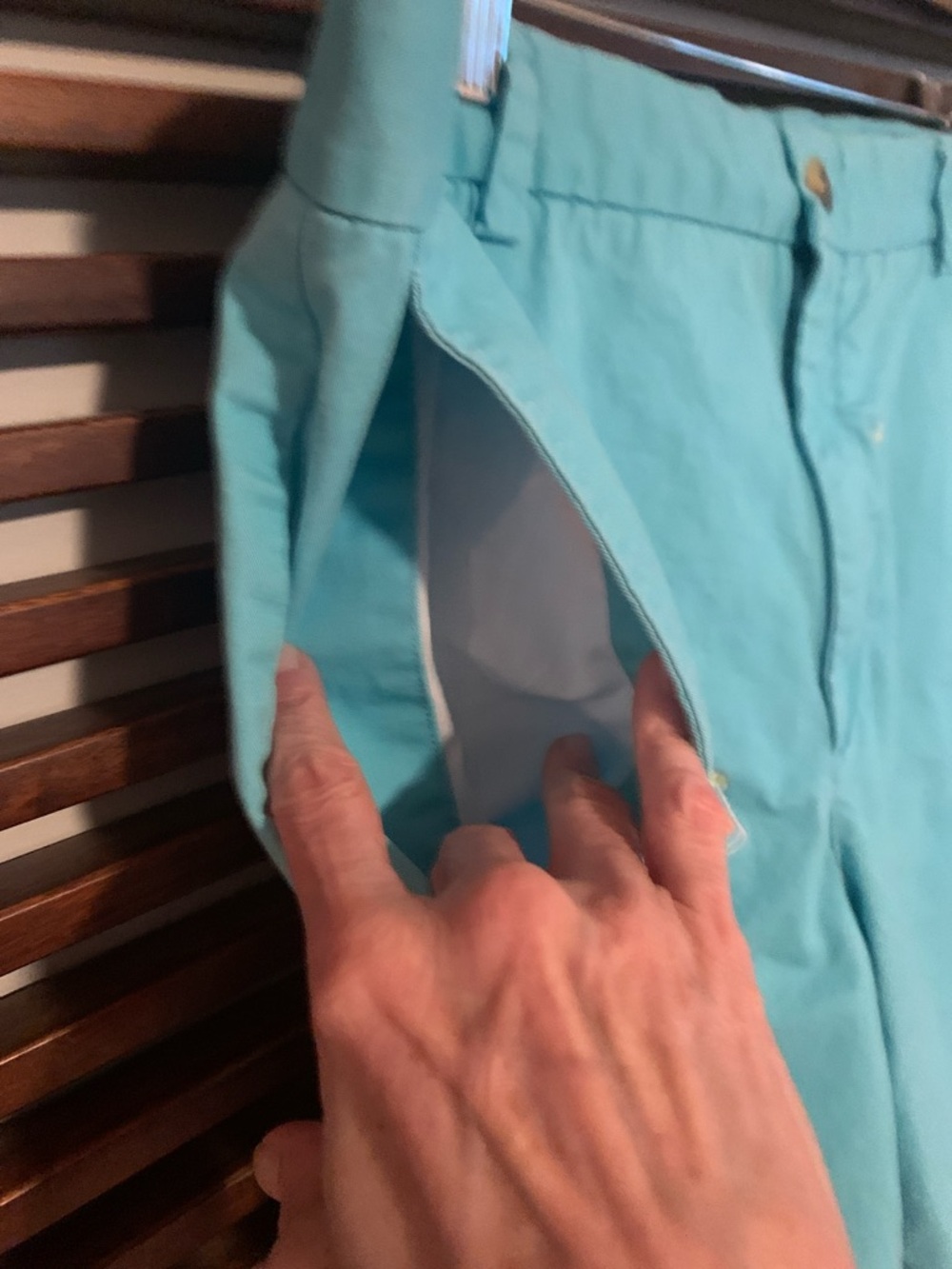 Vineyard Vines Men's Aqua Embroidered Cocktail Chino Shorts - Picture 3 of 9